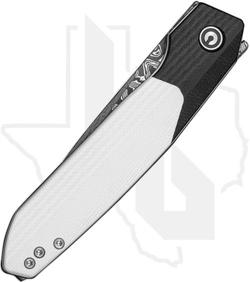 CIVIVI Brr15 Light C25063-DS1 - Black & White G-10, Damascus