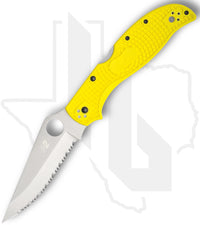 Spyderco Stretch 2 XL Lightweight Salt C258SYL - Yellow FRN, SpyderEdge