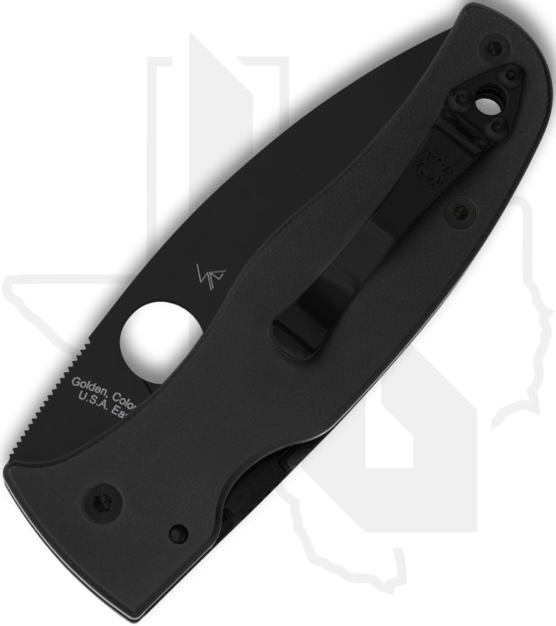 Spyderco Bodacious C263GPBK - Black, Black G-10