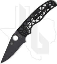 Spyderco Edgerati C266BKALBKP - Black, Black Aluminum