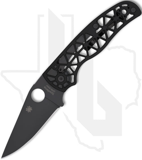 Spyderco Edgerati C266BKALBKP - Black, Black Aluminum