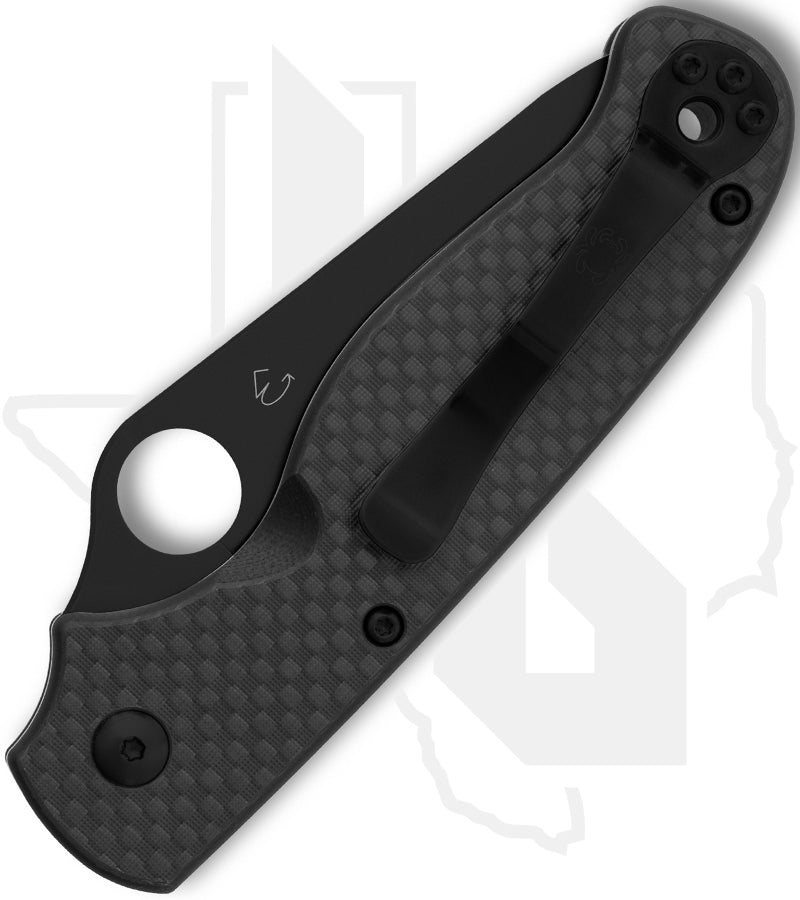 Spyderco ButtonUp C275CFPBK - Black, Carbon Fiber/G-10 Laminate