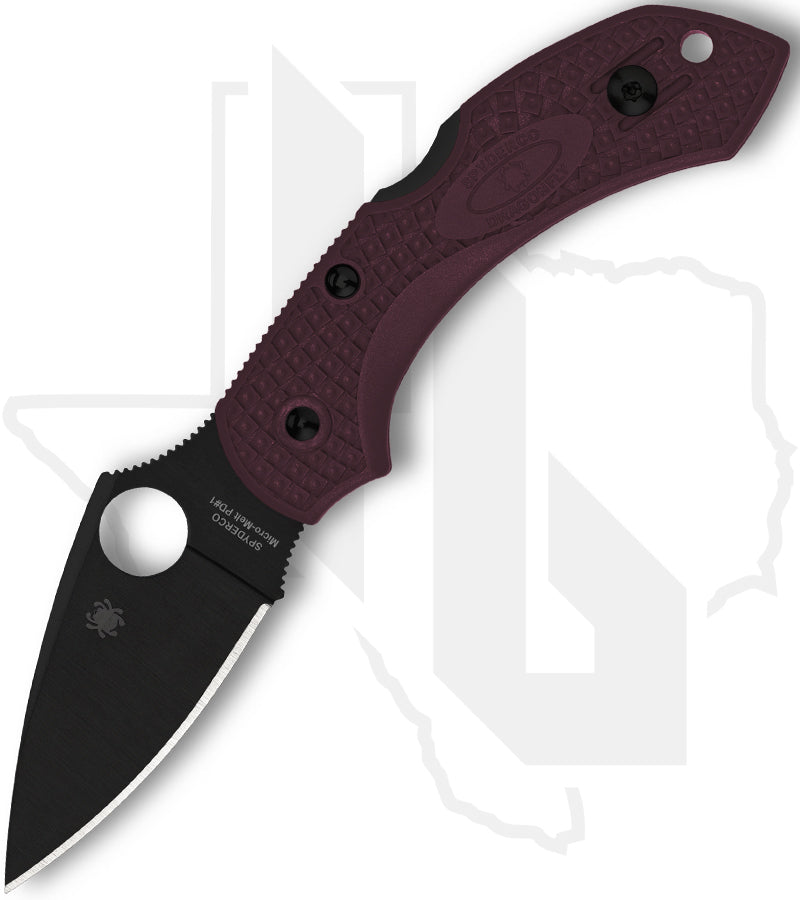 Spyderco Sprint Run Dragonfly 2 Lightweight C28BGBKP2 - Black, Burgundy FRN