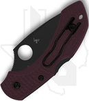Spyderco Sprint Run Dragonfly 2 Lightweight C28BGBKP2 - Black, Burgundy FRN