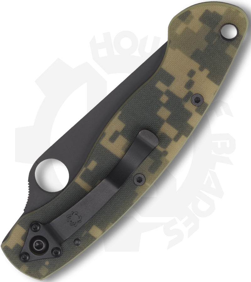 Spyderco Military C36GPCMOBK - Black, Camo G-10