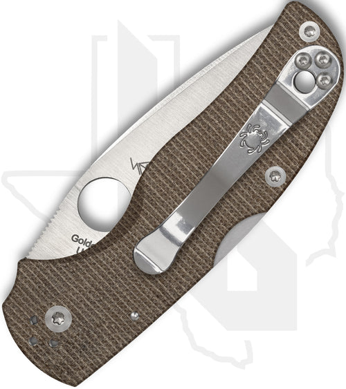 Spyderco Native 5 C41MPCW5 - Brown Canvas Micarta