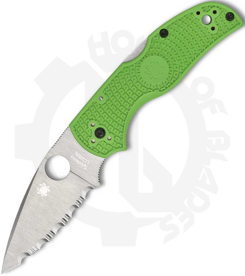 Spyderco Native 5 Lightweight Salt C41SGR5 - Green FRN, SpyderEdge