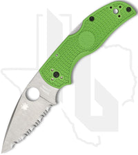 Spyderco Native 5 Lightweight Salt C41SGR5 - Green FRN, SpyderEdge