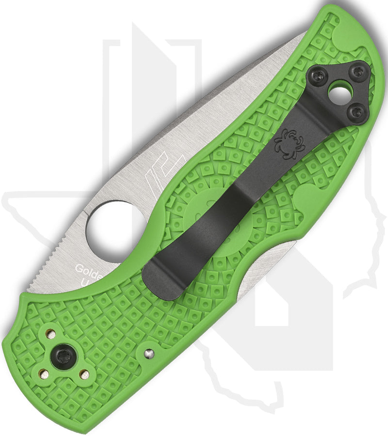 Spyderco Native 5 Lightweight Salt C41SGR5 - Green FRN, SpyderEdge