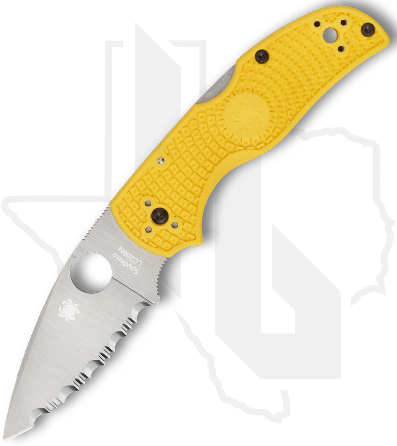 Spyderco Native 5 Lightweight Salt C41SYL5 - Yellow FRN, SpyderEdge