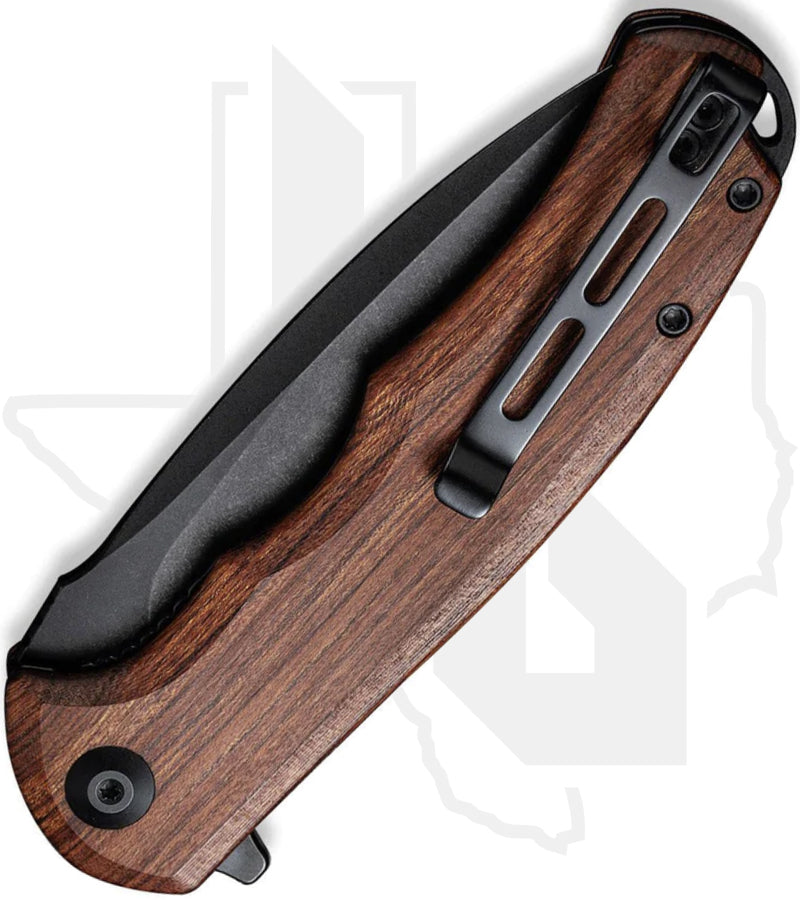 CIVIVI Praxis C803H - Guibourtia Wood, Black Stonewashed