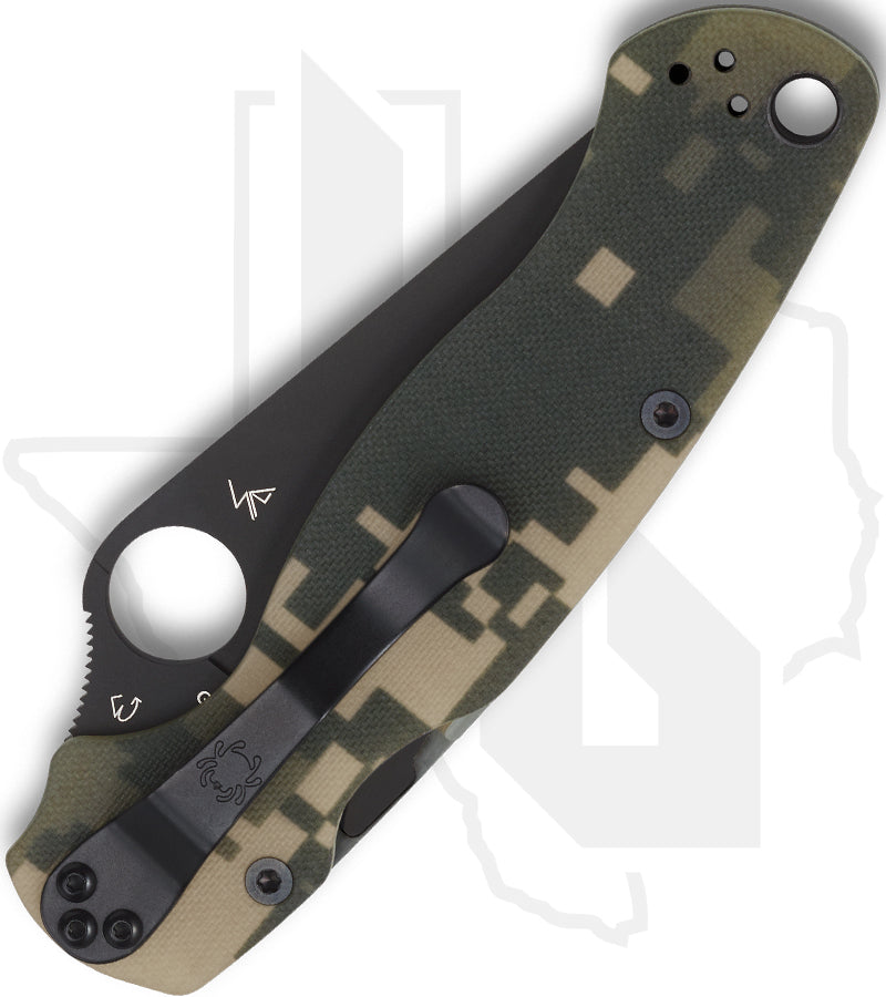 Spyderco Para Military 2 C81GPCMOBK2 - Black, Camo G-10
