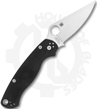 Spyderco Para Military 2 Left Handed C81GPLE2 - Black G-10
