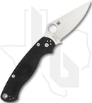 Spyderco Para Military 2 Left Handed C81GPLE2 - Black G-10