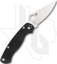 Spyderco Para Military 2 Left Handed C81GPLE2 - Black G-10