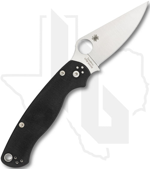 Spyderco Para Military 2 Left Handed C81GPLE2 - Black G-10