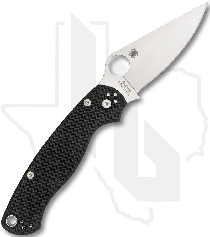 Spyderco Para Military 2 Left Handed C81GPLE2 - Black G-10