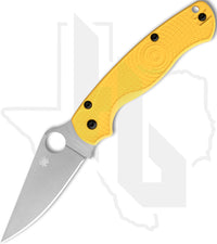 Spyderco Para Military 2 Lightweight Salt C81PYL2 - Yellow FRN