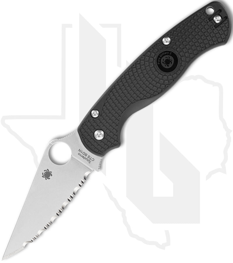 Spyderco Para Military 2 Lightweight C81SBK2 - Black FRN, SpyderEdge