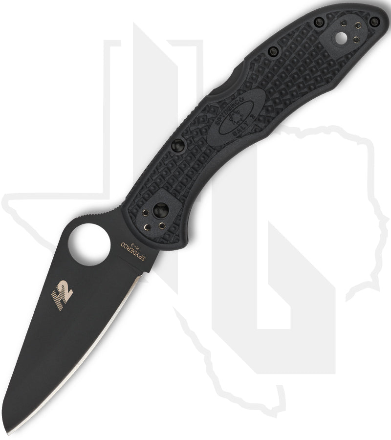 Spyderco Salt 2 C88PBBK2 - Black, Black FRN