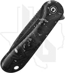 CIVIVI Elementum C907C-DS2 - Shredded Carbon Fiber and Silvery Shred in Clear Resin, Damascus