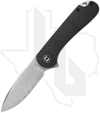 CIVIVI Elementum C907DS - Black G-10, Carbon Fiber, Damascus