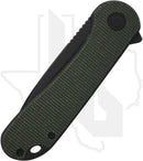 CIVIVI Elementum C907T-E - Green Micarta, Black Stonewashed