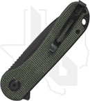 CIVIVI Elementum C907T-E - Green Micarta, Black Stonewashed