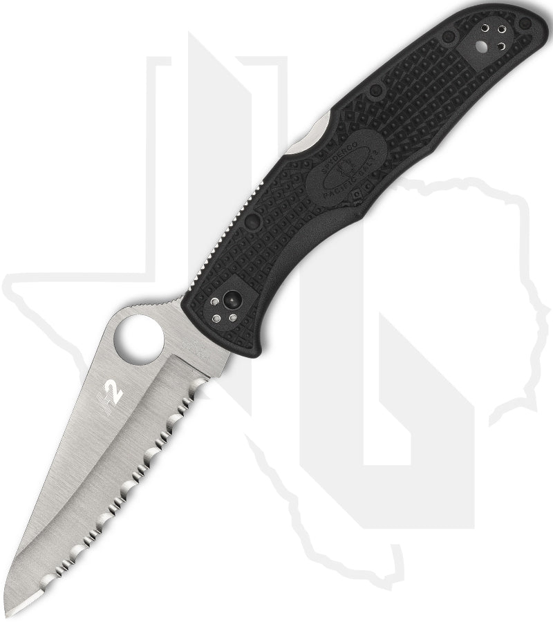 Spyderco Pacific Salt 2 C91SBK2 - Black FRN, SpyderEdge