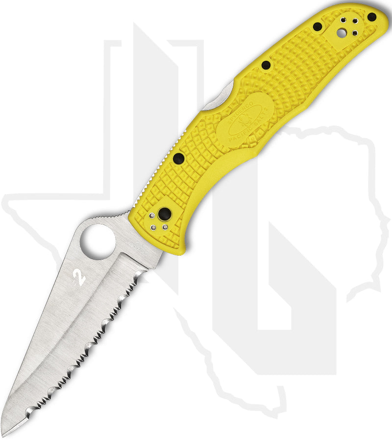 Spyderco Pacific Salt 2 C91SYL2 - Yellow FRN, SpyderEdge