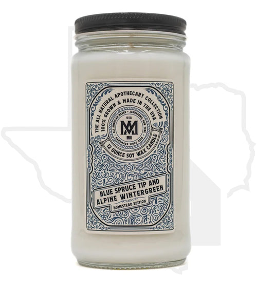 All American Maker 8oz Candle - Blue Spruce Tip & Alpine Wintergreen
