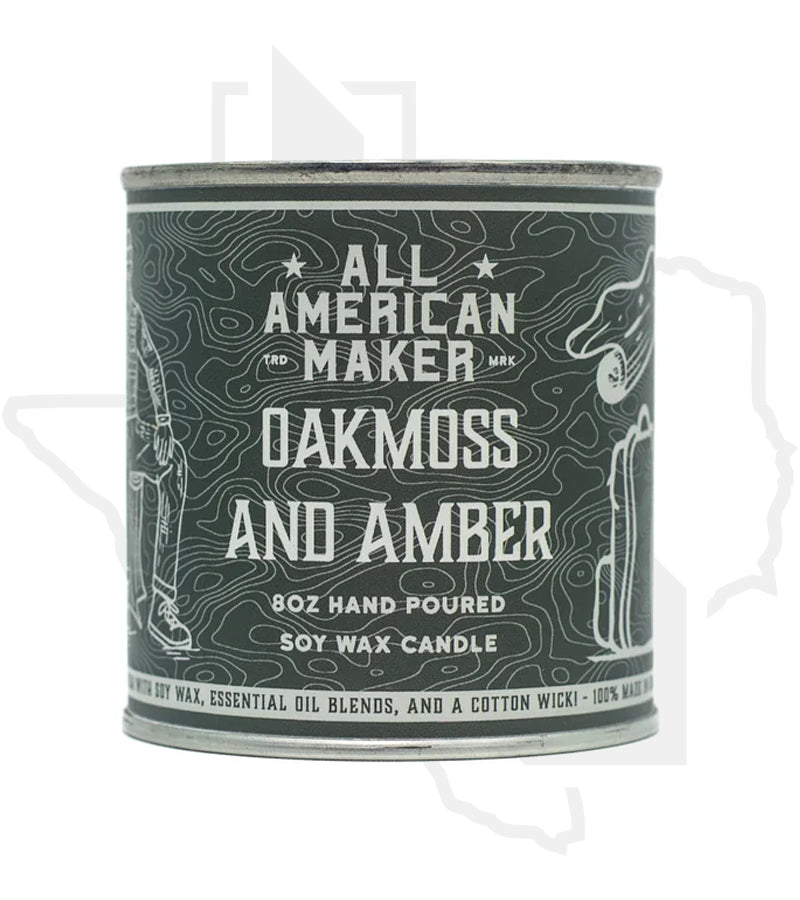 All American Maker 8oz Candle - Oakmoss & Amber