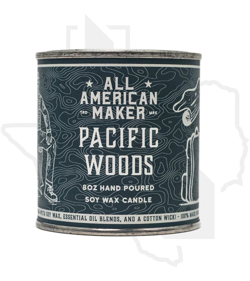 All American Maker 8oz Candle - Pacific Woods