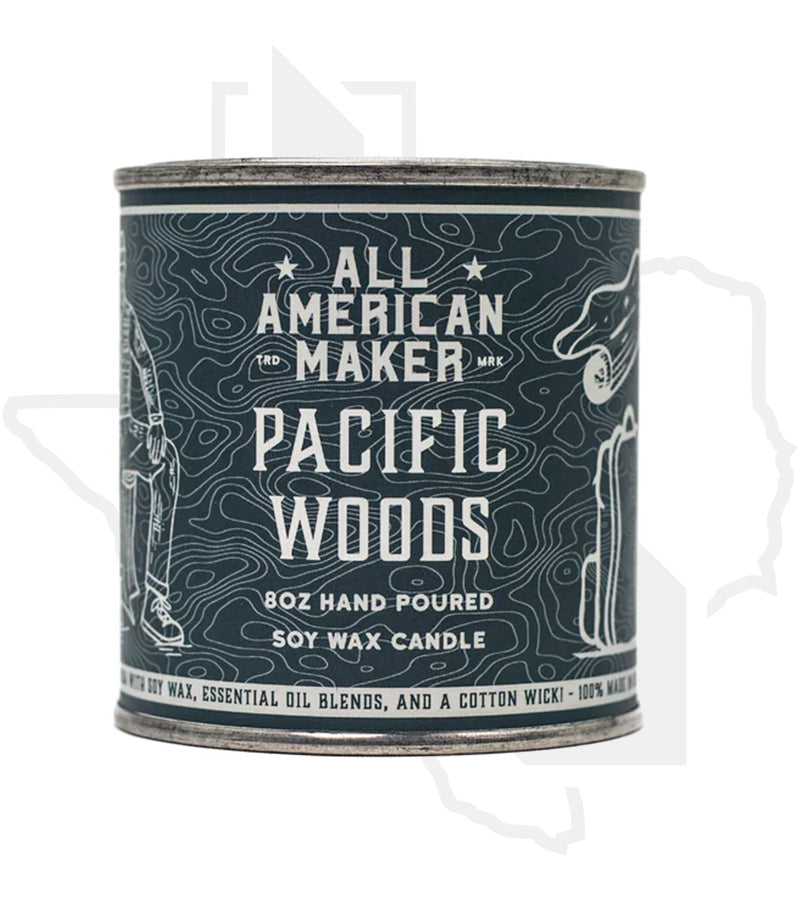 All American Maker 8oz Candle - Pacific Woods