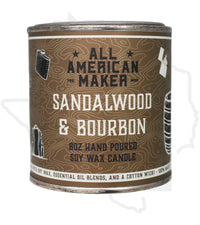 All American Maker 8oz Candle - Sandalwood & Bourbon