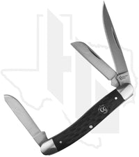 Cattleman's Cutlery Stockman CC0001JBD - Black Delrin, Jigged