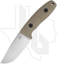 Reiff Knives Circadian CC119GCMBLKA - Clip Point, Stonewashed, Green Canvas Micarta