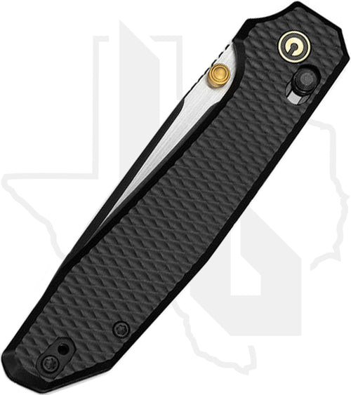CIVIVI ELITE Tessera CE26029-3 - Diamond Patterned Black Aluminum, Black Stonewashed w/ Satin Flats