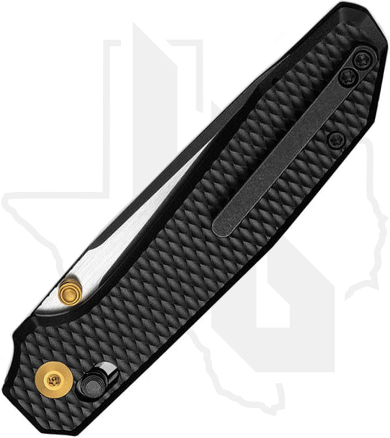 CIVIVI ELITE Tessera CE26029-3 - Diamond Patterned Black Aluminum, Black Stonewashed w/ Satin Flats