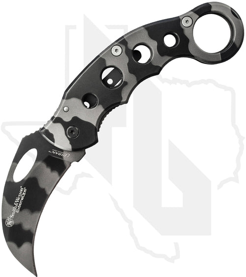 Smith & Wesson Extreme Ops Karambit CK32C - Stainless Steel, Urban Camo