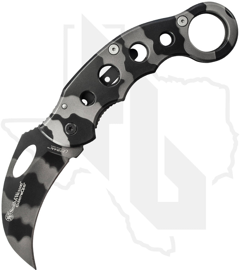 Smith & Wesson Extreme Ops Karambit CK32C - Stainless Steel, Urban Camo