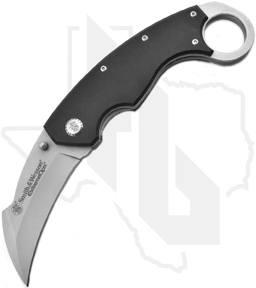 Smith & Wesson Extreme Ops Karambit CK33 - Black G-10, Bead Blasted
