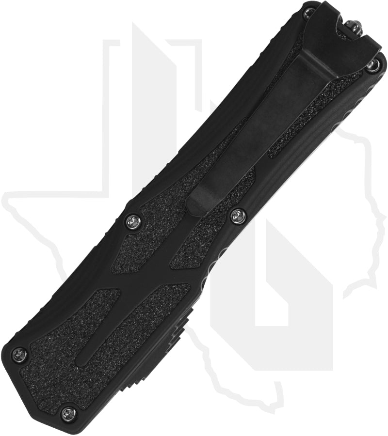 Heretic Knives Colossus - Black Aluminum, DLC, Hand-Ground Blade, Snakeskin Fatcarbon Button Inlay