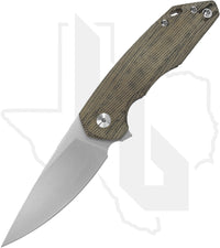GiantMouse ACE Corta CORTA-GRN-CANVAS - Stonewashed, Green Canvas Micarta