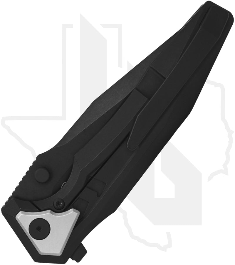 Arcane Design The Creature CREA-BLK-DP - Black PVD Titanium, Silver Pivot Collar, Black PVD Drop Point