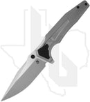 Arcane Design The Creature CREA-GRY-SAT - Stonewashed Titanium, Black Pivot Collar, Satin Drop Point