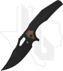 Arcane Design The Crypt CRYP-BLK-GOLD - Black PVD Titanium, Gold Pivot Collar, Black PVD Persian