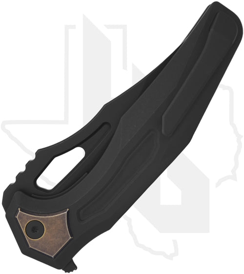 Arcane Design The Crypt CRYP-BLK-GOLD - Black PVD Titanium, Gold Pivot Collar, Black PVD Persian