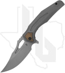 Arcane Design The Crypt CRYP-SW-GOLD - Stonewashed Titanium, Gold Pivot Collar, Stonewashed Persian