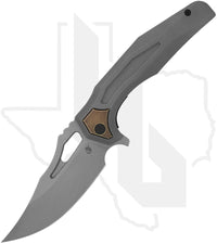 Arcane Design The Crypt CRYP-SW-GOLD - Stonewashed Titanium, Gold Pivot Collar, Stonewashed Persian